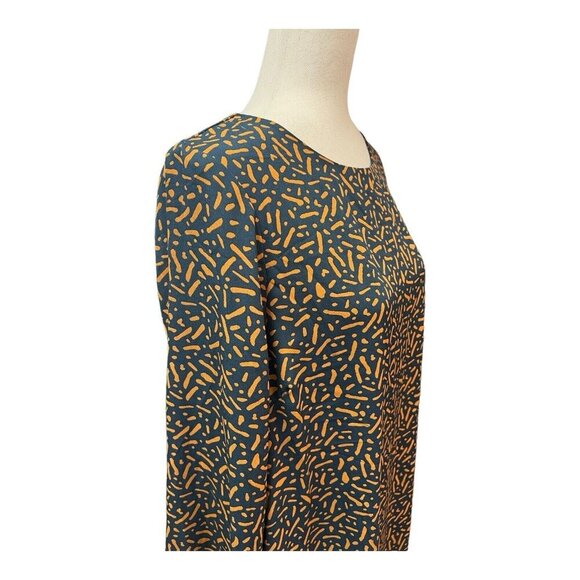 Kaileigh Long Sleeve Mini Dress~Size L~Blue Orange~ (Missing belt) ~L1 37 - Picture 3 of 11